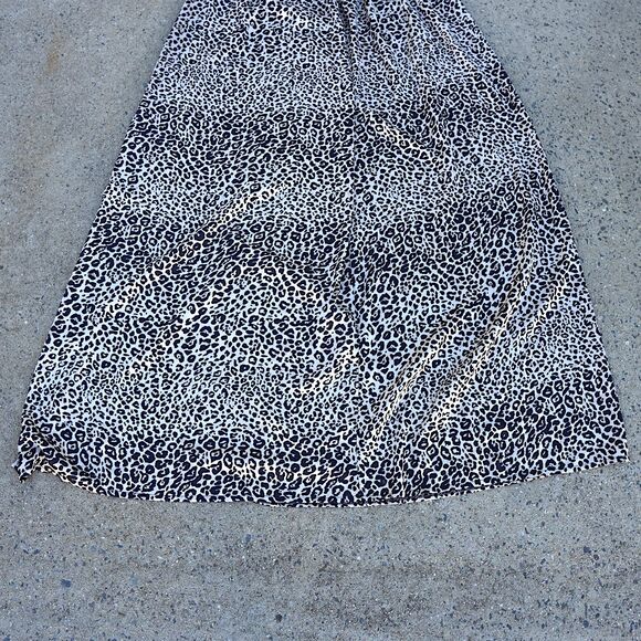 PrettyLittleThing Leopard Off Shoulder Maxi Dress w/ Thigh Slit | Size 12 - Picture 14 of 16